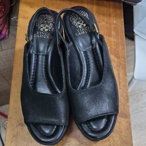 Vince Camuto Black Slingback Sandals